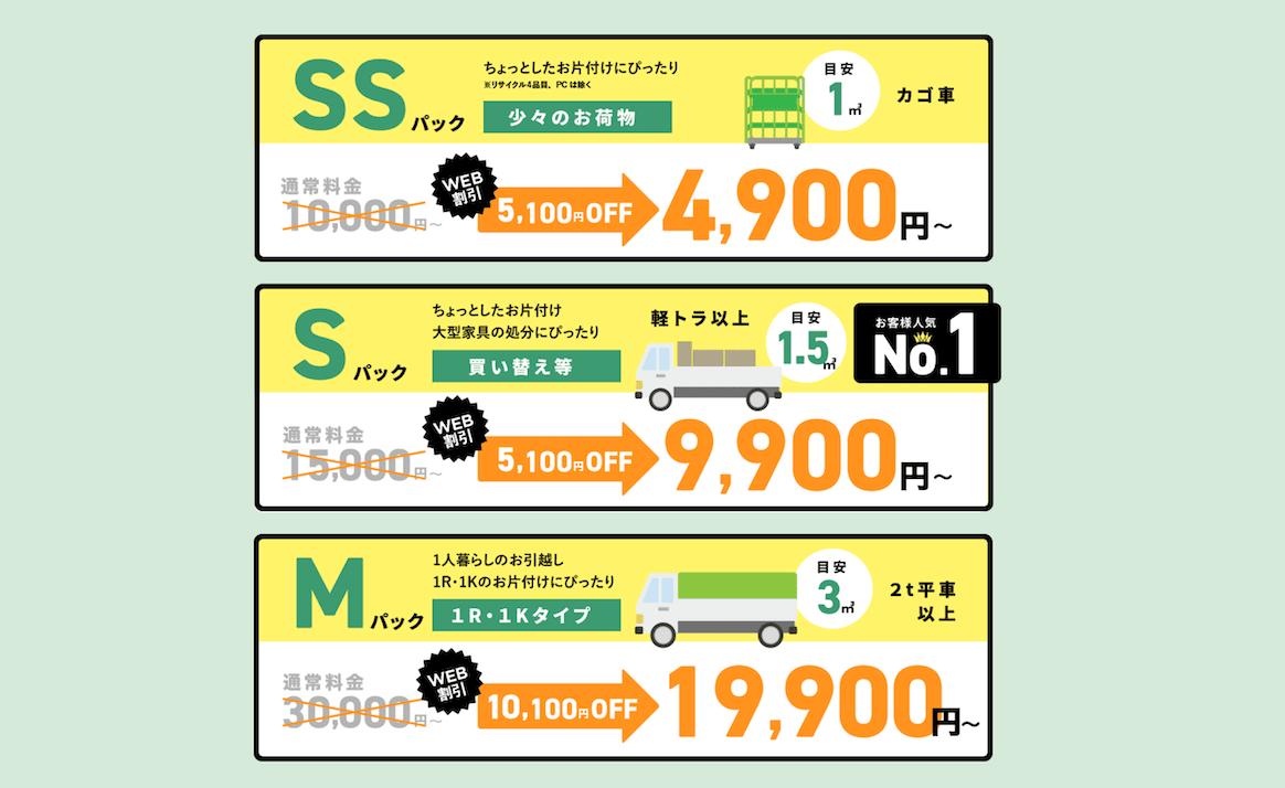 お得な定額パックで料金がわかりやすい